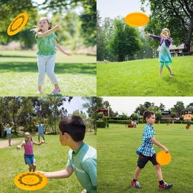 BangShou Throwing Disc for Children, Flying Disc, Soft Flying Disc, Thickened Throwing Disc with Cartoon Pattern for Children Sports (Orange Lion)