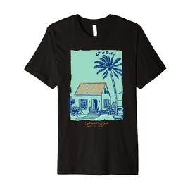 Dubai UAE Souvenir Vintage Arabian Gulf Art Premium T-Shirt