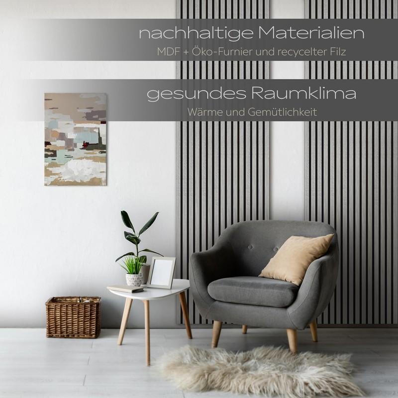 HEXIM Acoustic Panels Sample Piece - Flexible Slat Wall, Wood