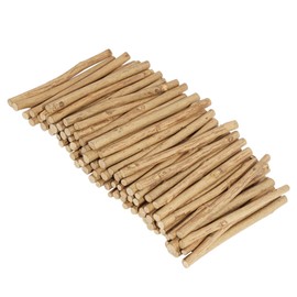 80Pcs Wooden Log Sticks for Crafts, 10CM Wood Sticks 0.2-0.3 Inch