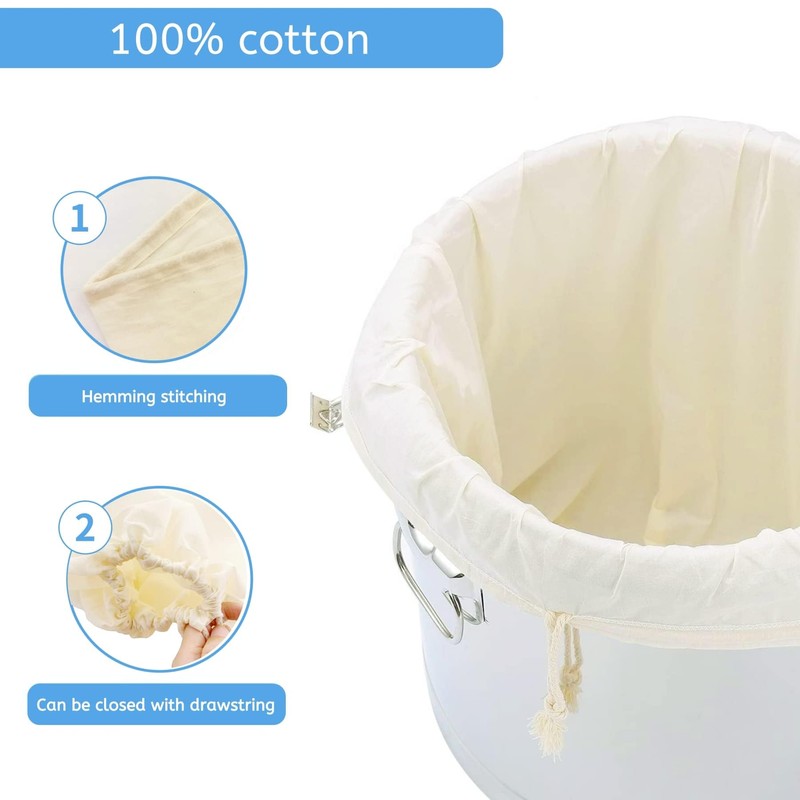 Extra Large(26"x22") Brew Bags for Home Brewing Wine, 100% Cotton