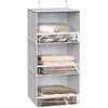 Simple Houseware 3 Shelf Hanging Closet Organizer with Front Stopper,