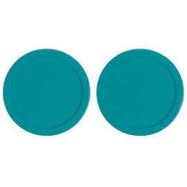 MRX Solutions 2 Replacement Lids for Pyrex 4-CUP Storage Cover 6" Container 7201-PC TEAL