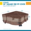 Duck Covers Ultimate Waterproof 32 Inch Square Fire Pit Cover,