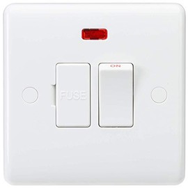 Knightsbridge CU8341 Curved Edge 13A DP Switch, White