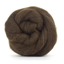 Kammzug Merino Wool Brown Undyed, Felt Wool Merino Staple Fibres, Spinning Wool, Wool for Wet Felting, Dry Felting, Needle Felting, Spinning with Spinning Wheel (Brown)