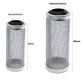 Bilindasly 12mm Stainless Steel Aquarium Inflow Inlet Filter Aquarium Filter Intake Cover Fish Shrimp Mesh Net Filter Guard Fish Tank Intake Strainer Cover