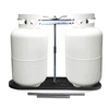 RVPNR RV Dual Propane Tank Mounting Rack 40lb,30lb and 20ld