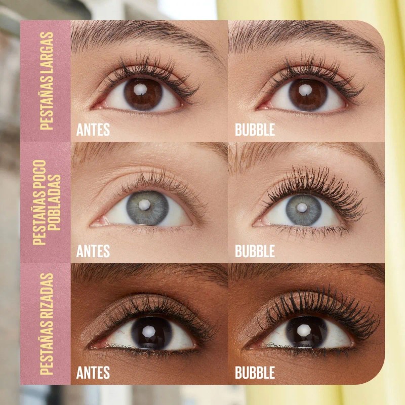 Maybelline Máscara de pestañas Colossal Bubble, da volumen intenso al