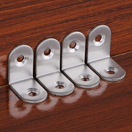 BESTU Angle Bracket, Shelf Bracket, Stainless Steel, Angle Bracket, L-Shaped, Stainless Steel Screws, Corner Brace, Joint Hardener, Right Angle Bracket, Universal Use, Includes Dedicated Screws, 0.8 x