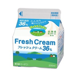 Nakazawa Fresh Cream 36% / 6.8 fl oz (200 ml), Tomisawa Shoten Cream 7.8 fl oz (200 ml)