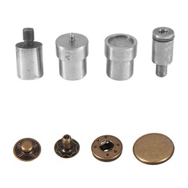 Trimming Shop 15mm S Spring Press Studs Fixing Dies Set for Universal Green Hand Press Machine DIY Leathercrafts, Jackets, Handbag, Purses, Repair Clothing