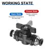 sourcing map 1/4" OD Ball Valve Push Quick Connect Pneumatic
