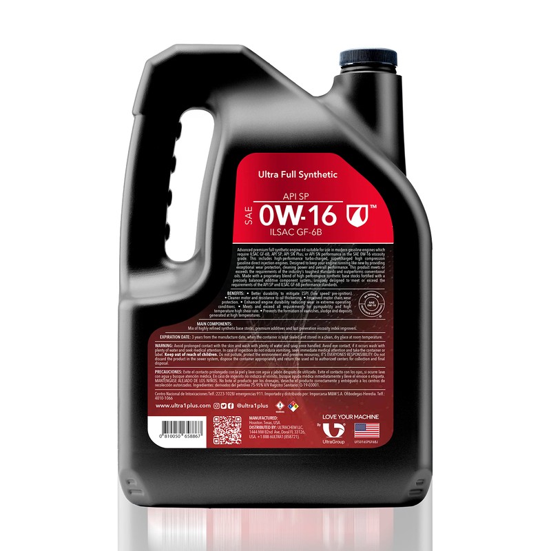 ULTRA 1PLUS SAE 0W-16 Full Synthetic Motor Oil API SP