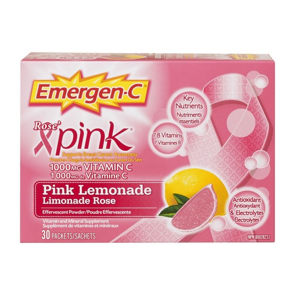 Emergen-C VITAMIN C EFFERVESCENT POWDER, Pink Lemonade / 30PK