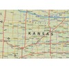 Kansas, Oklahoma, Missouri and Arkansas Poster Map - 23.3 x