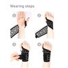 LUVILS Sports Honeycomb Wrist Support Breathable Elastic Band Black Right