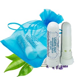 LIGHTS OUT Essential Oil Inhalers by Stripped Bath & Body (2 Pack) | Handcrafted, Therapeutic Grade Oils | Sleep Support | Relaxing Blend of Lavender, Petitgrain, Myrtle, Marjoram, Neroli, and More |