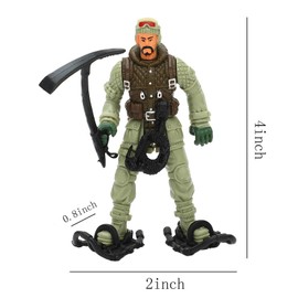 ONEST 12 Pieces Explorer Action Figures Explorer Toys 4" Action Figures with Hats & Accessories for Teens Party Decoration