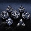 Dice Set – Dark Necromancer Polyhedral Dice with 3D Miniatures