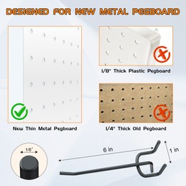 Onsski Pegboard Hooks for Hanging (50, 6in no Cap)