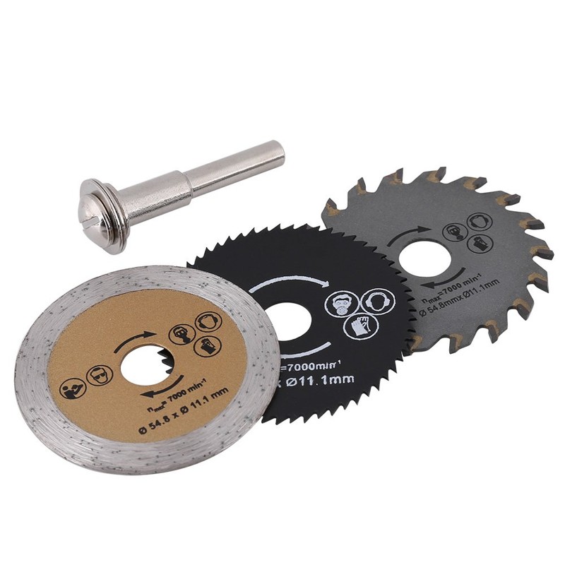 Circular Saw Blade, 3 Pcs 54.8mm HSS Mini Cutting Blade