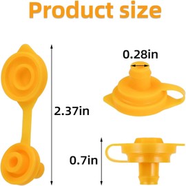 10 Pack Small Universal Can Vent Cap Yellow Fuel Gas Can Jug Vents Gas Can Vent Caps Replacement Vent for Gas Can Compatible with Chilton Briggs Rotopax Gott Anchor Plastic Gas Can Vent Caps (Yellow)