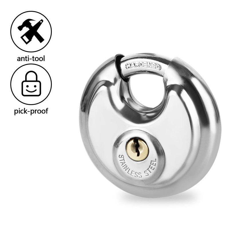 ASelected 70 Mm Stainless Steel Disc Lock Outdoor Heavy Duty