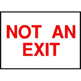 Aluminum Horizontal Metal Sign Multiple Sizes Not an Exit Emergency OSHA Ansi Red with Border Weatherproof Street Signage 14x10Inches