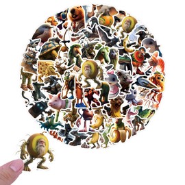 100 Pcs Italian Brainrot Animals Stickers, Animals Stickers for Water Bottles and Laptops, Cute DIY Room Decoration and Party Favors to Birthday Gift