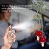 2 PCS Crochet Mushroom Car Charm, Handmade Crocheted Simulated Mushroom