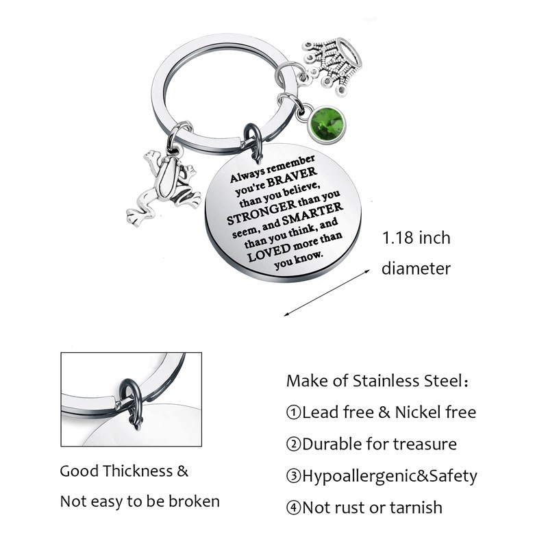 WSNANG Frog Inspired Gift You Are Braver Stronger Smarter Than