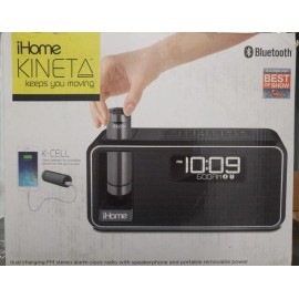iHome Alarm Clock Radio Bluetooth w/ Portable Battery -brand new in factory box
