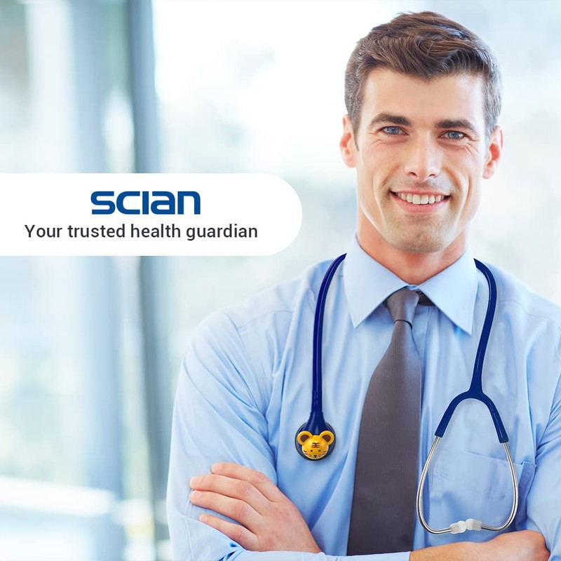 SCIAN Stethoscope - 5 Interchangeable Cartoon Heads, Professional Stethoscope for