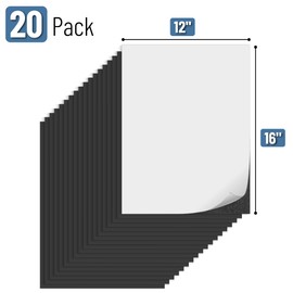 Mr. Pen- Flexible Magnetic Sheets with Adhesive Backing, 12" x 16", 20 Pack, Magnet Sheets with Adhesive