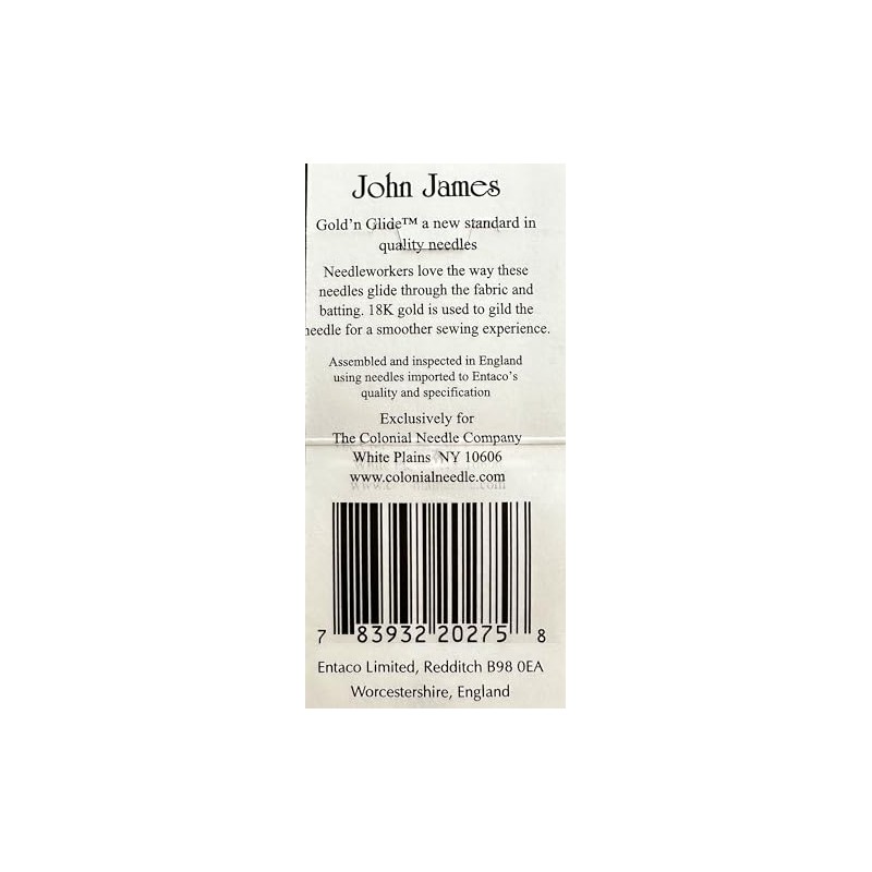 John James Gold Eye Easy Glide Milliner Needles-Size 11 10/Pkg,