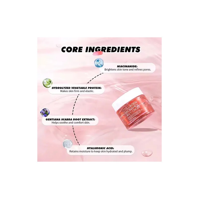 Crema Facial De Gelatina De Colágeno Hidrolizado Niacinamida