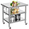 YITAHOME NSF Stainless Steel Table, 30" X 24" Work Table