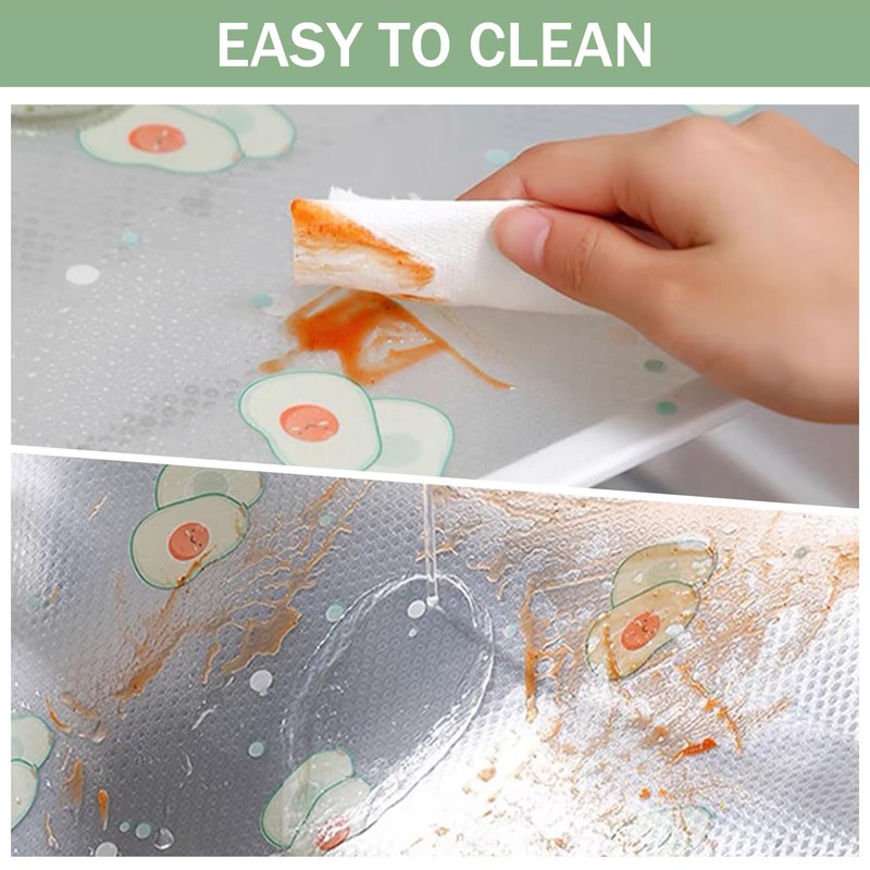 Pack of 8 DIY Cut to Size Fridge Mat, Antibacterial