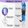 Lanyard for Keys with Retractable Reel Clip and Hard Vertical