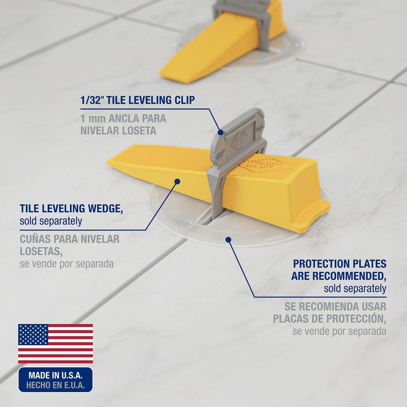 QEP 99771 LASH XL Tile Leveling System Clips for 1/32"
