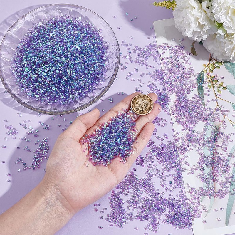 SUNNYCLUE 1 Bag 90 g Bingsu Beads Transparent Straw Tube