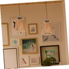 WHAMVOX Elegant Rattan Woven Pendant Lampshade Rustic and Handmade Natural