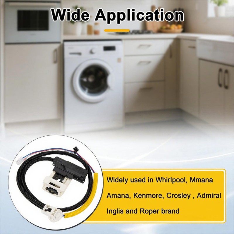 W11307244 Washer Lid Lock Kit with Lid Strike for Whirlpool