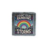"Count Your Rainbows, Not Your Storms" Slate Coaster – Motivational