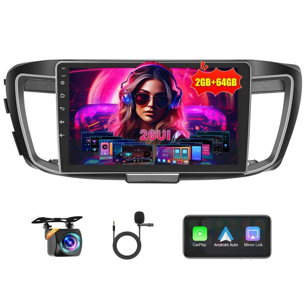 Inefala [2+64G] Car Stereo for Honda Accord 9th 2.0L (Manual