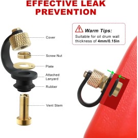 Magicfour Fuel Gas Can Vent Caps, 3 Pack Fuel Gas Tank Vent Caps Gas Can Replace