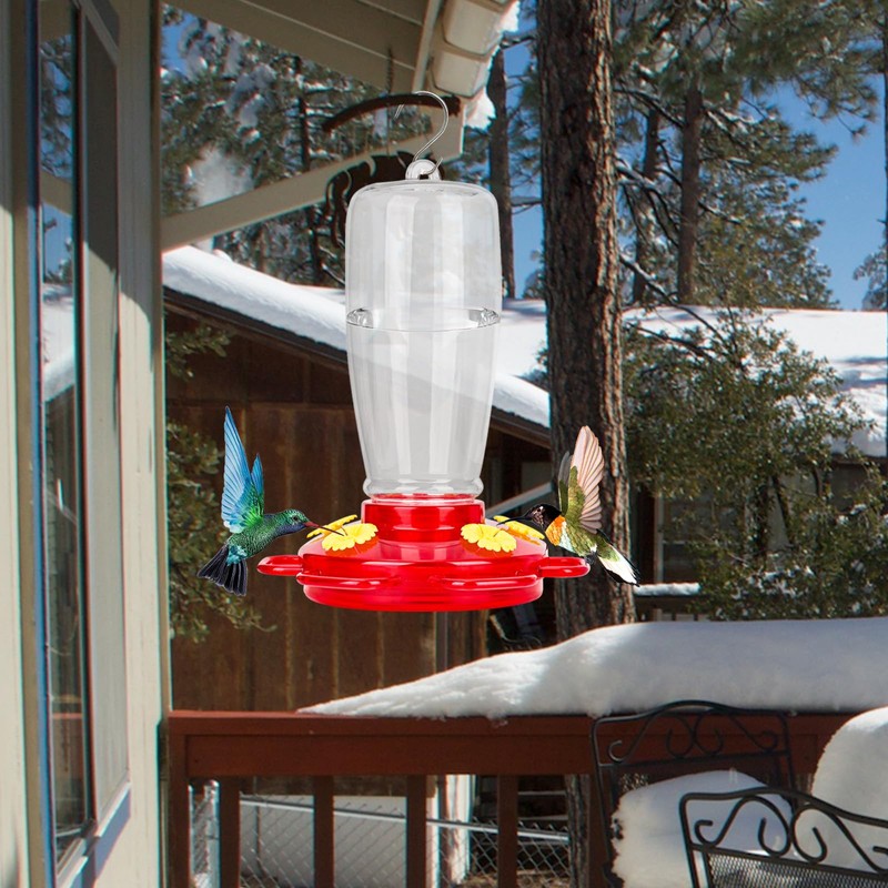 2 in 1 Heated Hummingbird Feeder for Outdoor, 66℉ Constant