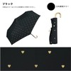 Wpc. Gold Mini Heart Foldable Umbrella Black – UV Protection,