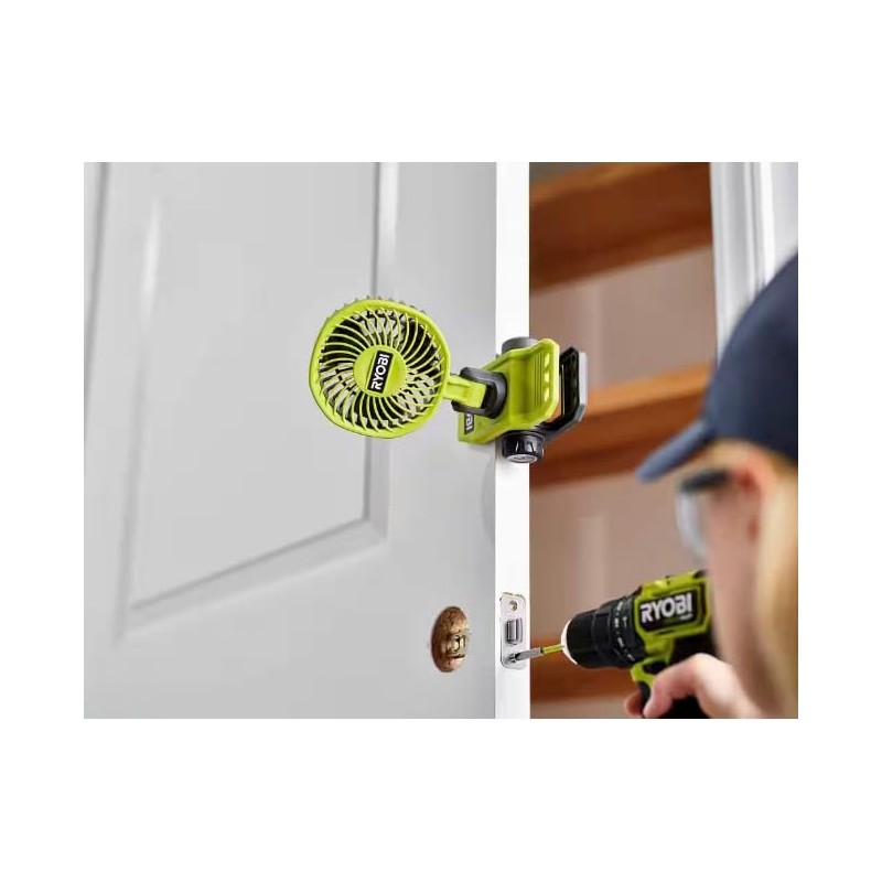 RYOBI - USB Lithium Clamp Fan Kit with 2.0 Ah
